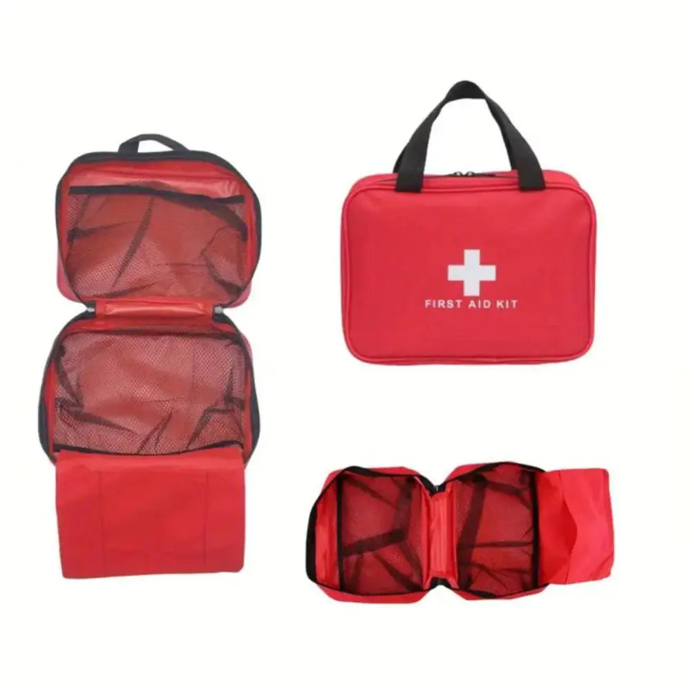 173pcs Large First Aid Kit: Portable Bag For Outdoor Hunting, Hiking, Camping And More - Including Emergency Supplies!