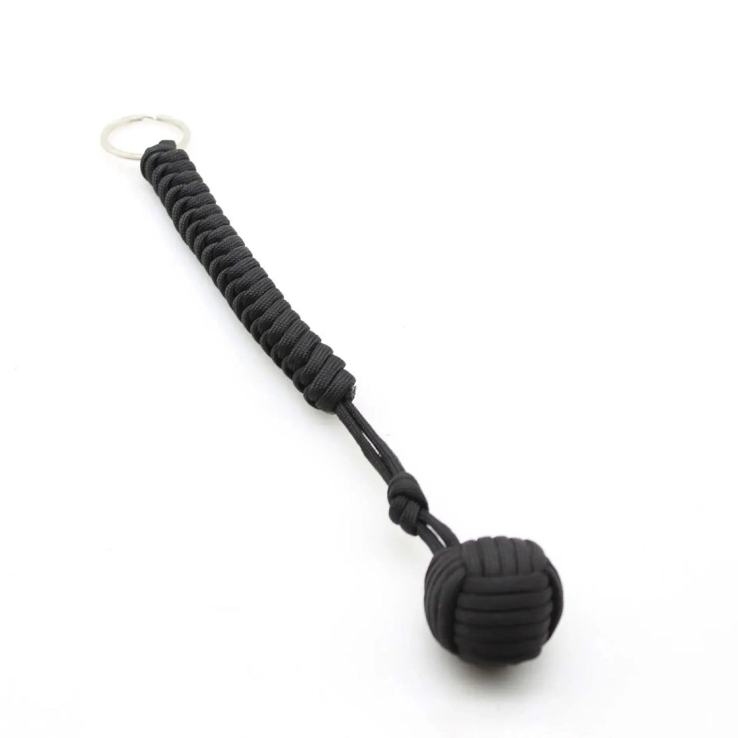 1pc Monkey Fist Steel Ball Self Defense Lanyard Survival Key Chain Broken Window Umbrella Rope Braided Chain Outdoor Safety Prot