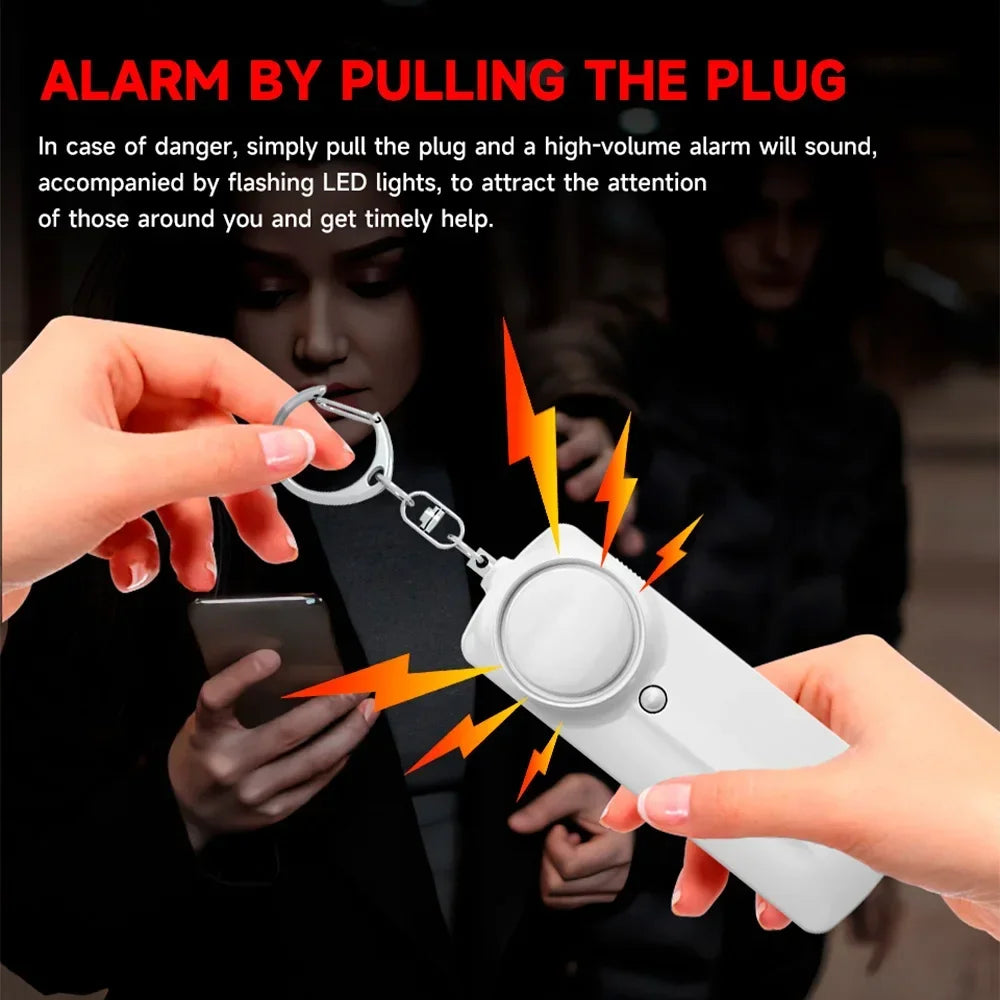 Personal Security Alarm Self Defense 130dB Loud Keychain Portable Safety Alarm For Women Child Elder Girl Emergency Alarm