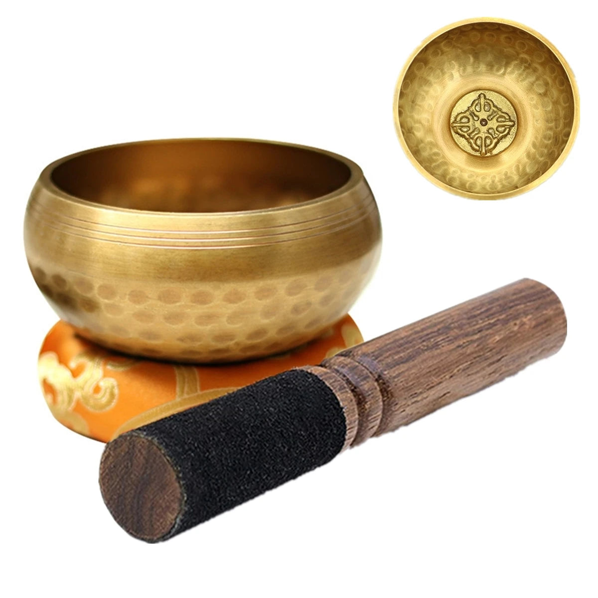 Tibetan Singing Bowl Set Sound Bowl Meditation Bowl Unique Gift Helpful for Meditation Yoga Stress Relief