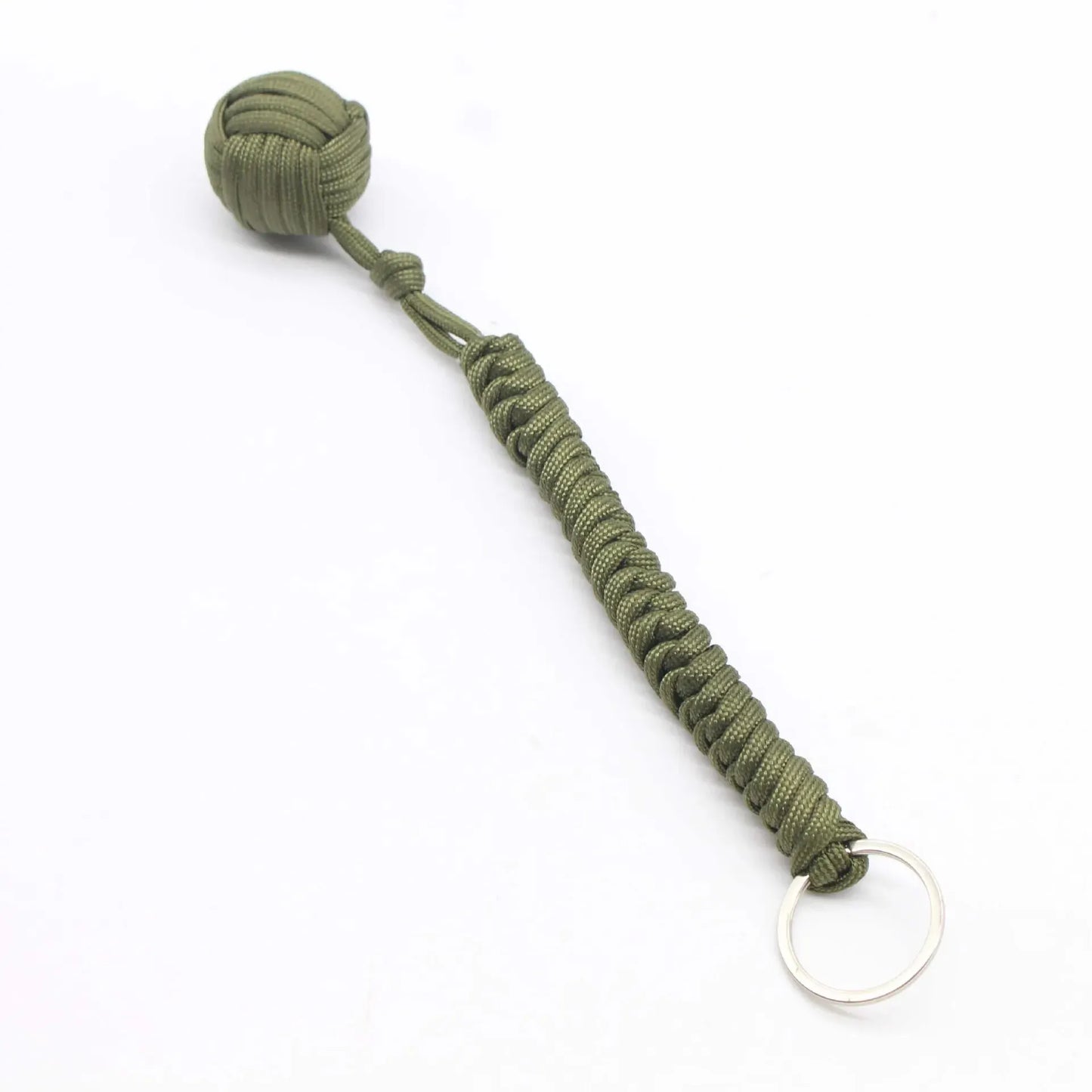 1pc Monkey Fist Steel Ball Self Defense Lanyard Survival Key Chain Broken Window Umbrella Rope Braided Chain Outdoor Safety Prot