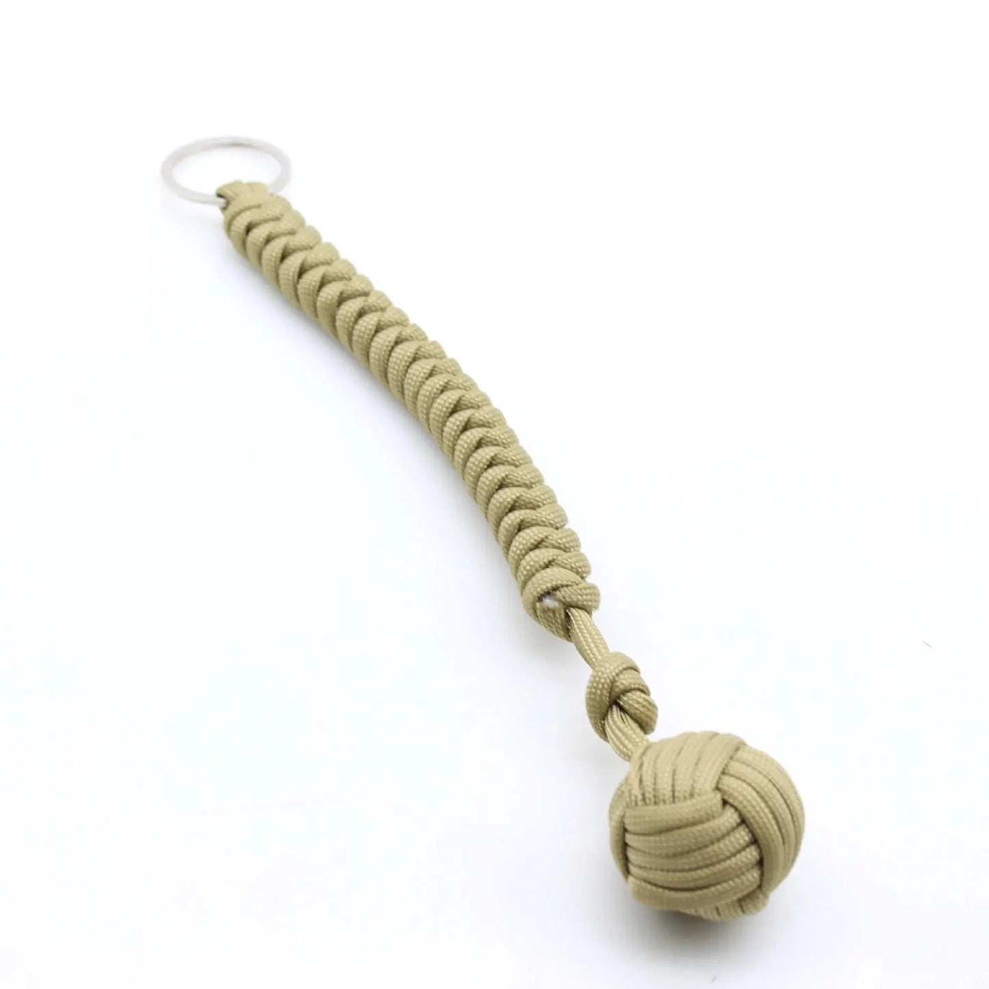 1pc Monkey Fist Steel Ball Self Defense Lanyard Survival Key Chain Broken Window Umbrella Rope Braided Chain Outdoor Safety Prot