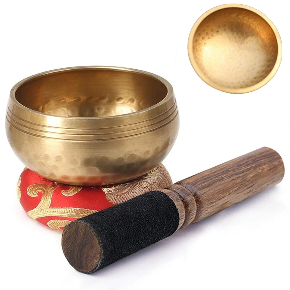 Tibetan Singing Bowl Set Sound Bowl Meditation Bowl Unique Gift Helpful for Meditation Yoga Stress Relief