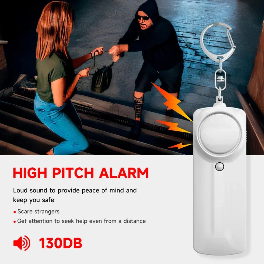 Personal Security Alarm Self Defense 130dB Loud Keychain Portable Safety Alarm For Women Child Elder Girl Emergency Alarm